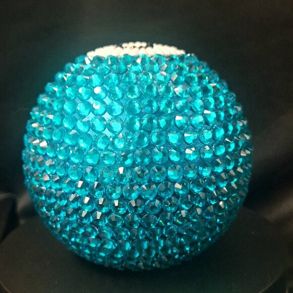 Bedazzled Turquoise 8 Ball, Bling, Home or Game Room Decor, Cool/Unique Gift - Picture 5 of 5